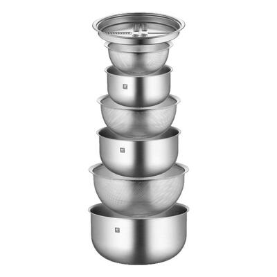 德国双立人Prep沥水篮套装厨房洗菜盆不锈钢刨丝器多功能刨丝盆