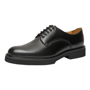 英伦高端正装皮鞋男真皮尖头新郎结婚鞋德版手工时尚商务德比鞋