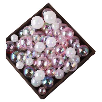 ins炫彩幻彩透明球蛋糕装饰摆件