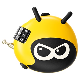 两只小蜜蜂头盔锁自行车锁电动摩托车密码锁公路车行李箱防盗专用