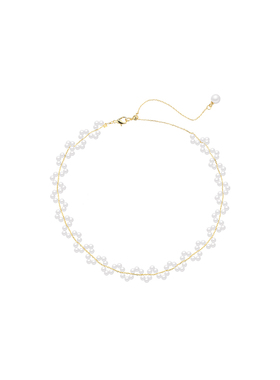 波纹珍珠颈链2022年新款轻奢小众