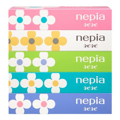 妮飘日本进口抽纸150抽5盒