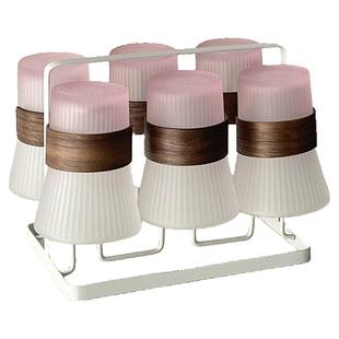 磨砂粉色玻璃杯套装高颜值女生家用客厅待客水杯隔热防烫喝茶杯子