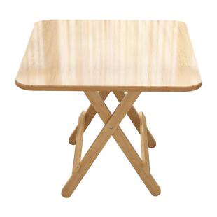 实木餐桌折叠桌家用小户型吃饭桌长方形可折叠简易方形饭桌小桌子