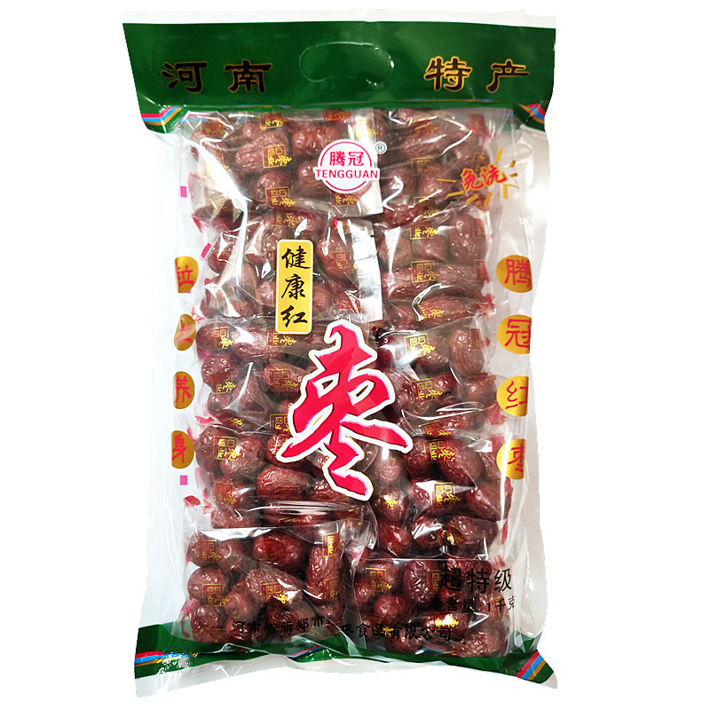 特级1000克若羌红枣腾冠免洗灰枣