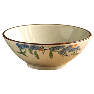 盘子菜盘家用汤盘釉下彩深盘斗笠盘螺蛳粉碗漂亮餐盘饭盘吃面的碗