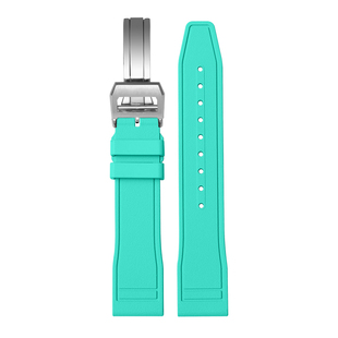 适用万国氟橡胶表带IWC飞行员波涛菲诺小王子马克万国胶带男