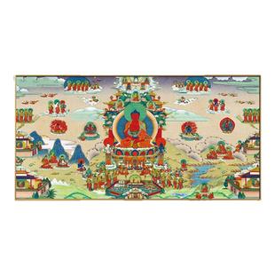 西方极乐世界挂画家用佛像唐卡装饰画千佛图客厅藏传阿弥陀佛壁画