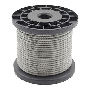 304不锈钢户外防晒尼龙包胶钢丝绳车库车位挂牌遮阳网晾衣牵引绳