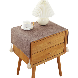 床头柜盖布欧式防滑防尘电视柜冰箱洗衣机万能盖巾通用小方巾北欧