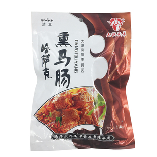 新疆大漠头羊熏马肉 熏马肠 烤骆驼肉 牦牛肉 天山鹿肉218g非清真