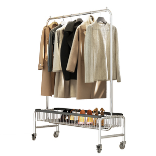 环图落地立式挂衣架可移动衣帽架家用卧室不占空间衣架衣服堆放架