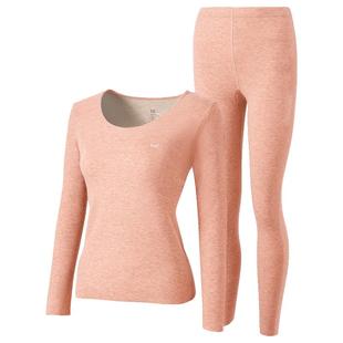 猫人鹅绒羽毛绒德发热保暖内衣女士加厚秋衣秋裤套装冬季2025新款