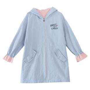 初中学生冬装女外套风衣加厚中长款2025冬季新款加绒上衣高中女生