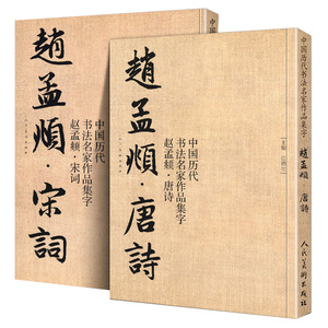 全套2册 赵孟頫宋词+唐诗 中国历代书法名家作品集字 繁简对照毛笔临帖集字古诗词赵孟俯行书楷书行草字帖临摹范本大字版人民美术