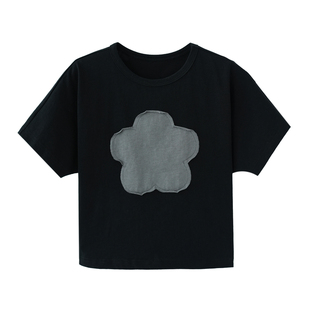 砚台家男童亲子装母子款休闲两件套2025夏新款短袖T恤七分裤套装