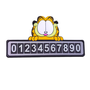 新款卡通加菲猫临时停车牌号码挪车电话牌车内个性手机号码牌移车