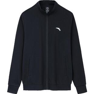 安踏外套男款针织加绒运动夹克2026冬季新款休闲防风运动上衣男