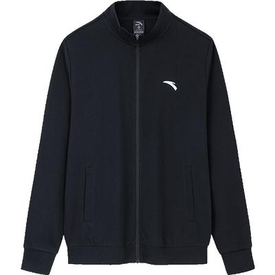 安踏男外套休闲宽松加绒运动开衫