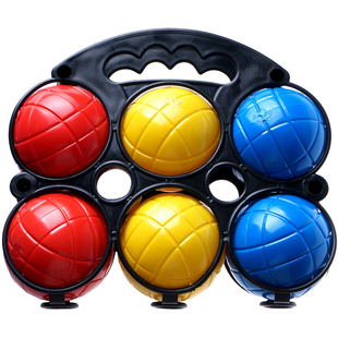 沙滩地掷球 水球 硬塑料水球 地滚球 草地球(3色6个装)