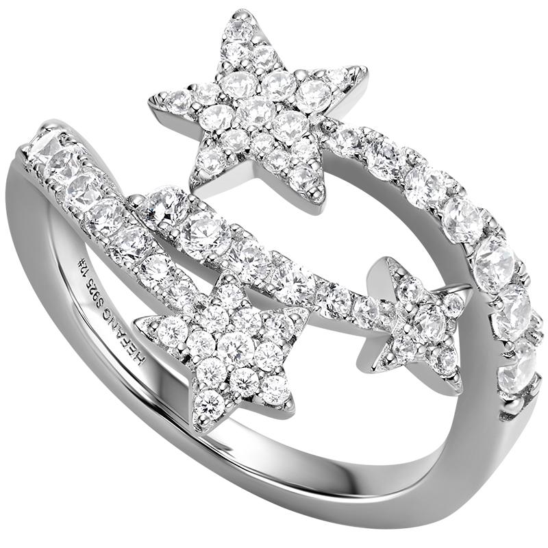 【自营】HEFANG Jewelry/何方珠宝闪闪流星戒指 修饰手型浪漫礼物