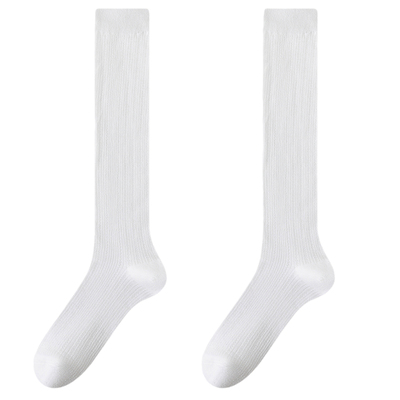 moremoli小腿袜芭蕾风纯棉长筒袜