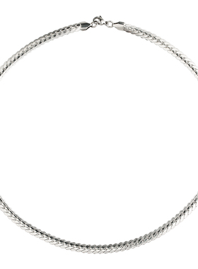 不生锈不掉色钛钢压花古巴项链