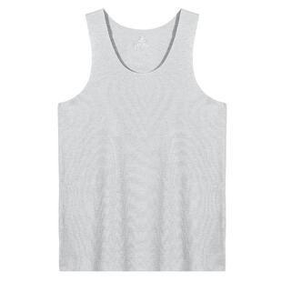 稻草人男士背心莫代尔无痕汗衫吊带打底内穿健身运动内衣薄款白色