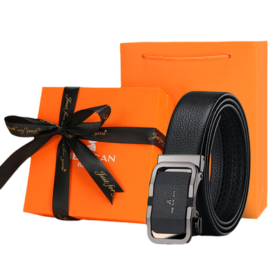 稻草人男士纯牛皮百搭自动扣腰带