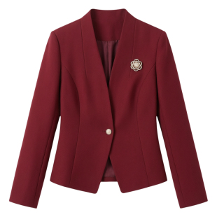 白色西装外套女2026新款春秋高级感气质职业装工作服西服连衣裙