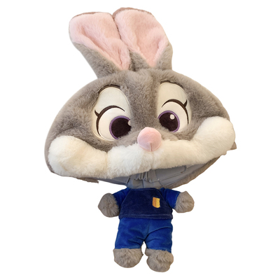 正版授权朱迪尼克玩偶毛绒帽可爱