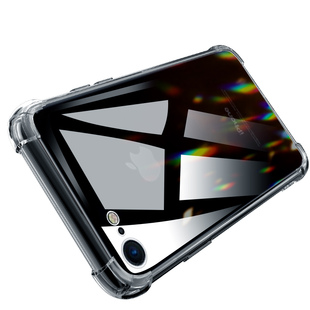 适用苹果7手机壳新款简约全透明软壳iphone7plus手机套创意边框全包男女款气囊壳ipone7保护套防摔超薄硅胶壳