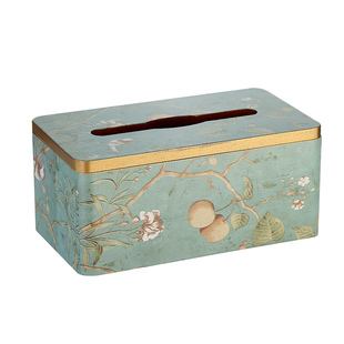 美式复古木质纸巾盒创意家用客厅茶几摆件抽纸盒北欧简约纸巾收纳