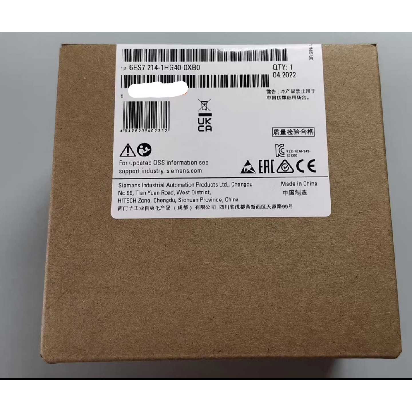 6ES72141HG400XB0西门子CPU全新原装未议价