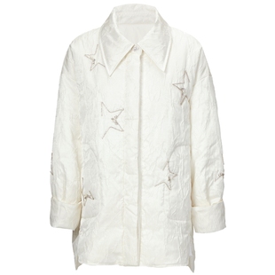 【奥莱】MAXRIENY肌理感星星钉珠新颖衬衫式羽绒服外套