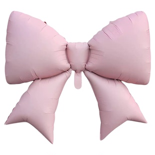 网红ins风粉色大蝴蝶结气球周岁生日派对装饰场景布置拍照道具