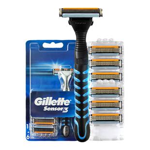 吉列威锋3感应强化手动剃须刀非吉利刮胡刀片锋速3三层刀片男士
