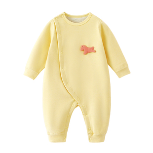 婴儿德绒自发热连体衣宝宝冬装打底保暖内衣春秋护肚睡衣哈衣家居