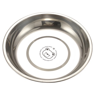 不锈钢碗浅口蒸米饭专用盆蒸鸡蛋家用宽口加厚厨房平底小盆器皿