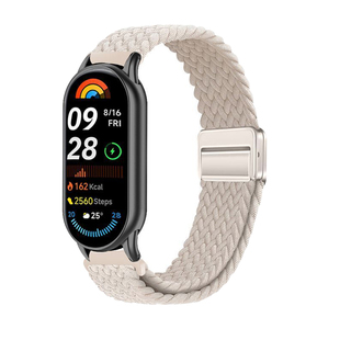 适用于小米手环10表带9尼龙编织磁吸新款十代可爱8高级9NFC版运动智能替换腕带春夏季透气女款新品创意配件