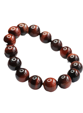 天然红虎眼石手串虎晴石复古风手链勇气珠宝饰品百搭时尚节日礼物