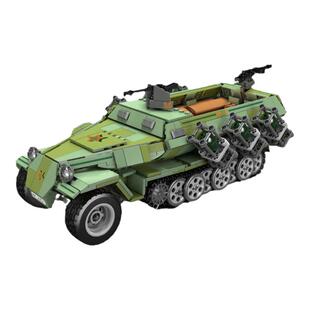 宇星模王旗舰店军事系列坦克大炮履带装甲车卡尔臼炮拼装积木玩具