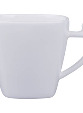 特浓骨瓷咖啡杯小方杯餐厅陶瓷轻奢小容量浓缩卡布奇诺意式纯白