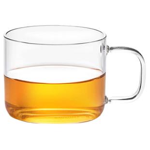 玻璃小茶杯带把杯子功夫家用小容量玻璃杯150ml透明品茗杯喝茶杯