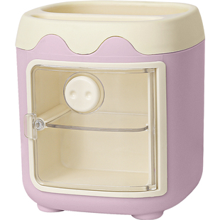 可爱小猪笔筒儿童女孩子小学生桌面文具收纳盒书桌笔盒放装插笔的冰箱笔桶女生创意摆件