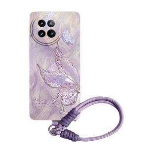 蝴蝶适用小米civi4pro手机壳civi4pro保护套civi5pro新款自带腕链带挂绳xiaomi全包防摔硅胶女曲屏外的高级感