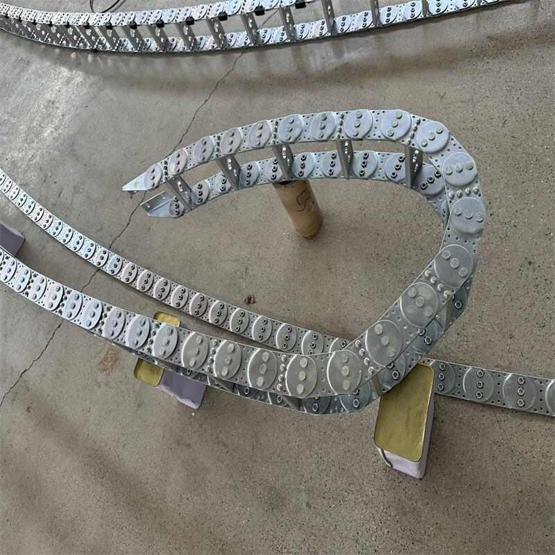 钢铝拖链金属不锈钢油管机床线缆线槽桥式全封闭钢制铁链条坦克链