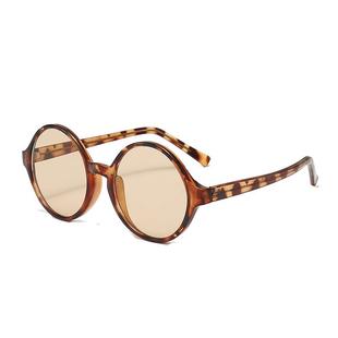 复古圆框水晶太阳镜男中老年正品高档上档次玻璃眼镜避光养目墨镜