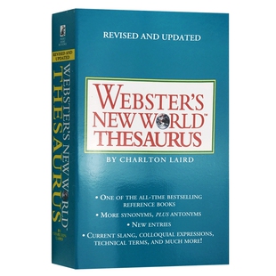 Webster's New World Thesaurus 英文原版 韦氏新世界英语同义词词典 美语字典英文版英语学习工具书 可搭英英韦氏词典字典韦小绿