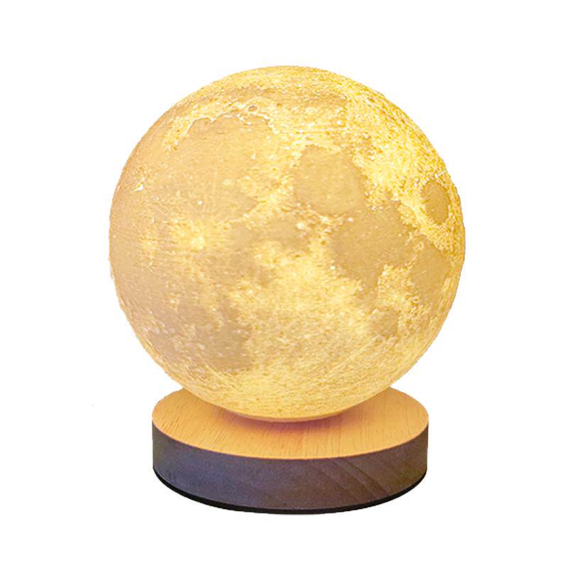 旋转月球灯月亮灯氛围小夜灯星空星球灯卧室睡眠灯床头台灯磁悬浮